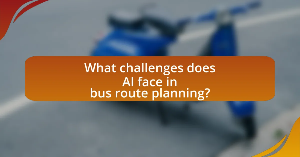What challenges does AI face in bus route planning?
